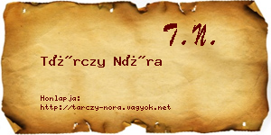 Tárczy Nóra névjegykártya