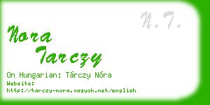 nora tarczy business card